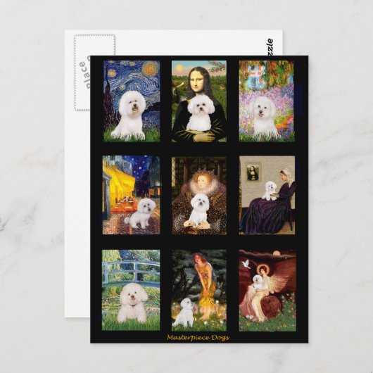 Carte Postale Bichon Frise Composite (Devant / Derrière)