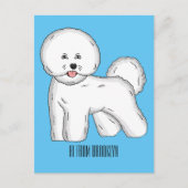 Carte Postale Bichon frise dog dessin animé (Devant)