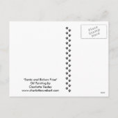 Carte postale Bichon Frise et Père Noël Art Christ (Dos)