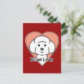 Carte Postale Bichon Frise Lover (Debout devant)