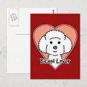 Carte Postale Bichon Frise Lover (Devant / Derrière)