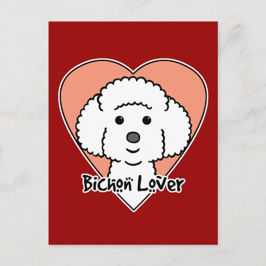 Carte Postale Bichon Frise Lover (Devant)