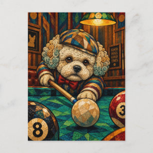 Carte Postale Bichon Frise, Mosaïque Géométrique
