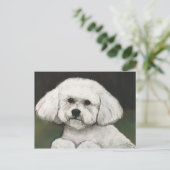 Carte postale Bichon Frise Original Chien Art (Debout devant)