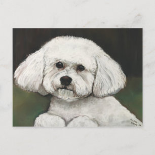 Carte postale Bichon Frise Original Chien Art