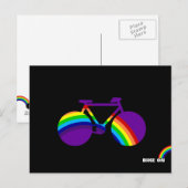 Carte Postale bicycle & color rainbow (Devant / Derrière)