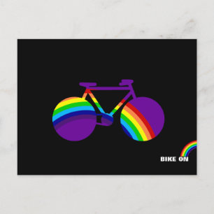 Carte Postale bicycle & color rainbow