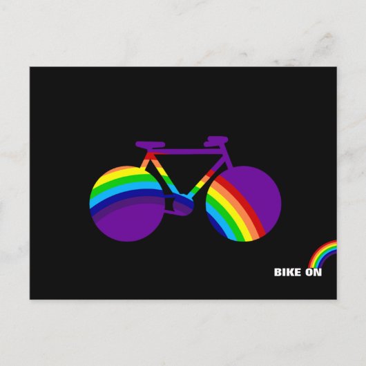 Carte Postale bicycle & color rainbow (Devant)