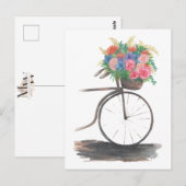 Carte Postale Bicycle Ride Home du marché (Devant / Derrière)