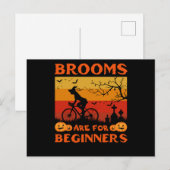 Carte Postale bicycle witch brooms (Devant / Derrière)