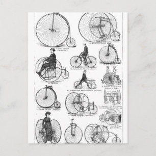 Carte Postale Bicyclette à grande roue Penny Farthing