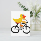 Carte Postale Bicyclette amusant canard jaune (Debout devant)