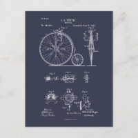 Bicyclette antique 1887 Penny Farthing Brevet