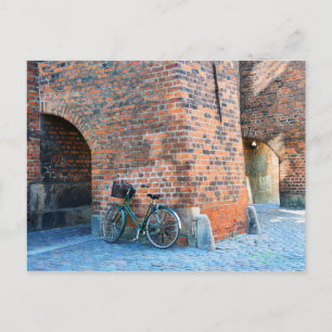 Carte Postale Bicyclette, Église Saint-Nicolas, Copenhague, Dane