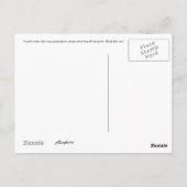 Carte Postale Bicyclette par le granit B&W (Dos)