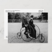 Carte Postale Bicyclette pour deux à la Maison Blanche 1886 (Devant / Derrière)