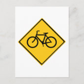 Carte Postale Bicyclette pour panneau routier (Devant)