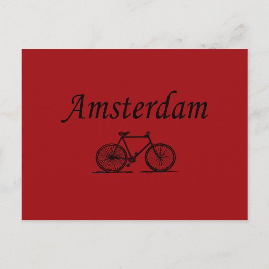Carte Postale Bicyclette rétro Amsterdam (Devant)