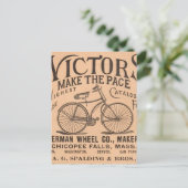 Carte Postale Bicyclette victorienne d'Old Timey Pennyfarthing (Debout devant)