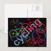 Carte Postale bicyclettes mixtes ~ vélo (Devant / Derrière)