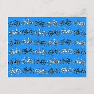 Carte Postale Bicyclettes Turquoise Turquoise Bleu Vintage cool