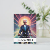 Carte Postale Biden 2024 Bike Rider (Debout devant)