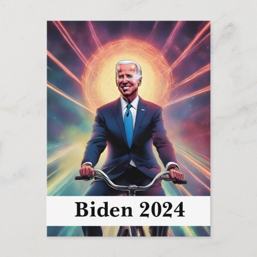 Carte Postale Biden 2024 Bike Rider (Devant)