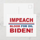 Carte Postale Biden d'huile d'huile (Devant / Derrière)