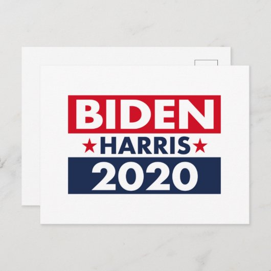 CARTE POSTALE BIDEN HARRIS 2020 (Devant / Derrière)
