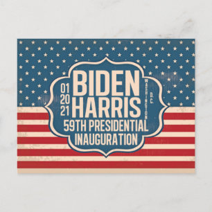 Carte Postale Biden Harris 59e Inauguration Commémorative