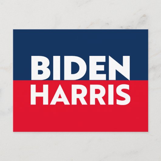 Carte Postale "Biden Harris" bleu rouge blanc (Devant)