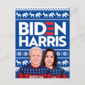CARTE POSTALE BIDEN HARRIS UGLY SWEATER (Devant)