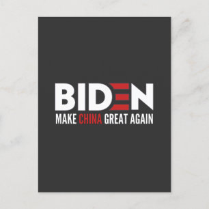 Carte Postale biden Make China Great Again