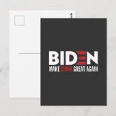 Carte Postale biden Make China Great Again (Devant / Derrière)