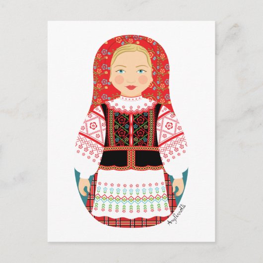 Carte postale Biélorusse Matryoshka (Devant)