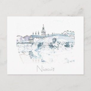 Carte Postale Biélorussie Беларусь Château de Niasviž à Nesvizh