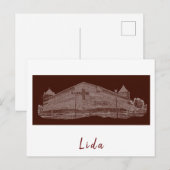 Carte Postale Biélorussie Lida Cityscape City Castle Architectur (Devant / Derrière)