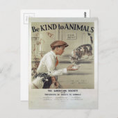 Carte Postale Bien-être animal vintage (Devant / Derrière)