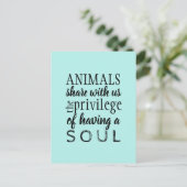 Carte Postale Bien-être des animaux (Debout devant)