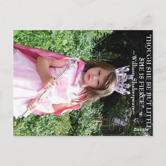 Carte Postale Bien qu'elle ne soit que petite, elle est féroce ! (Dos)