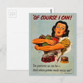 Carte Postale Bien Sûr Que Je Le Peux ! Seconde Guerre mondiale (Devant / Derrière)