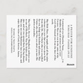 Carte Postale Bienheureuse Vierge Marie Prière catholique pour l (Dos)