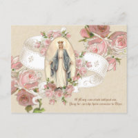 Bienheureuse Vierge Marie Rose Vintage religieuse