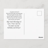 Carte Postale Bienheureux Anniversaire Numéros 6:24-26 Jardin Fl (Dos)