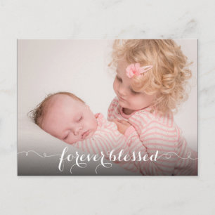 Carte Postale Bienheureux Nouvelle photo Faire-part bébé