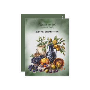 Carte Postale Bienheureux Vins d'Action de grâce et boeufs de fr