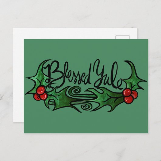 Carte Postale Bienheureux Yule (Devant / Derrière)