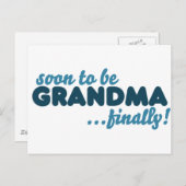 Carte Postale Bientôt être grand-mère (Devant / Derrière)