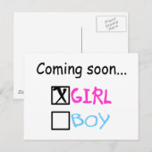 Carte Postale Bientôt, Fille (Devant / Derrière)