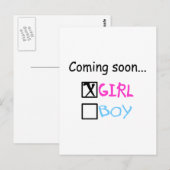 Carte Postale Bientôt... (Fille) (Devant / Derrière)